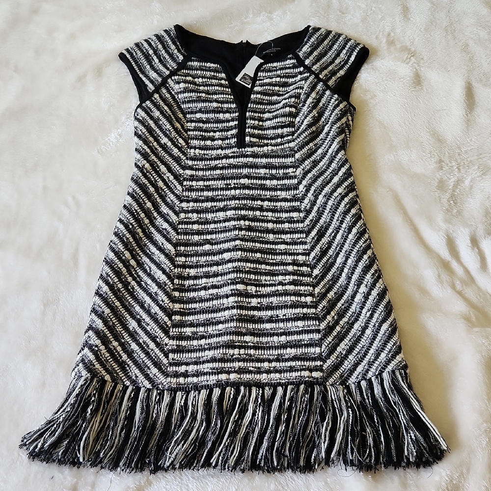 $478 Retail Nanette Leopre Fringe Dress